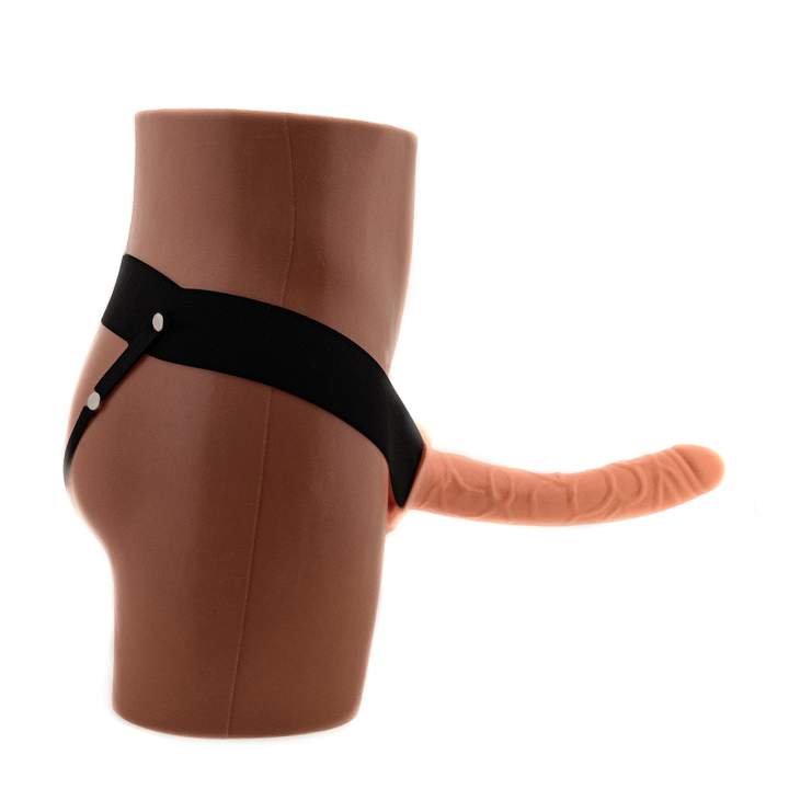 Proteza penisa strapon z jądrami – 24 cm