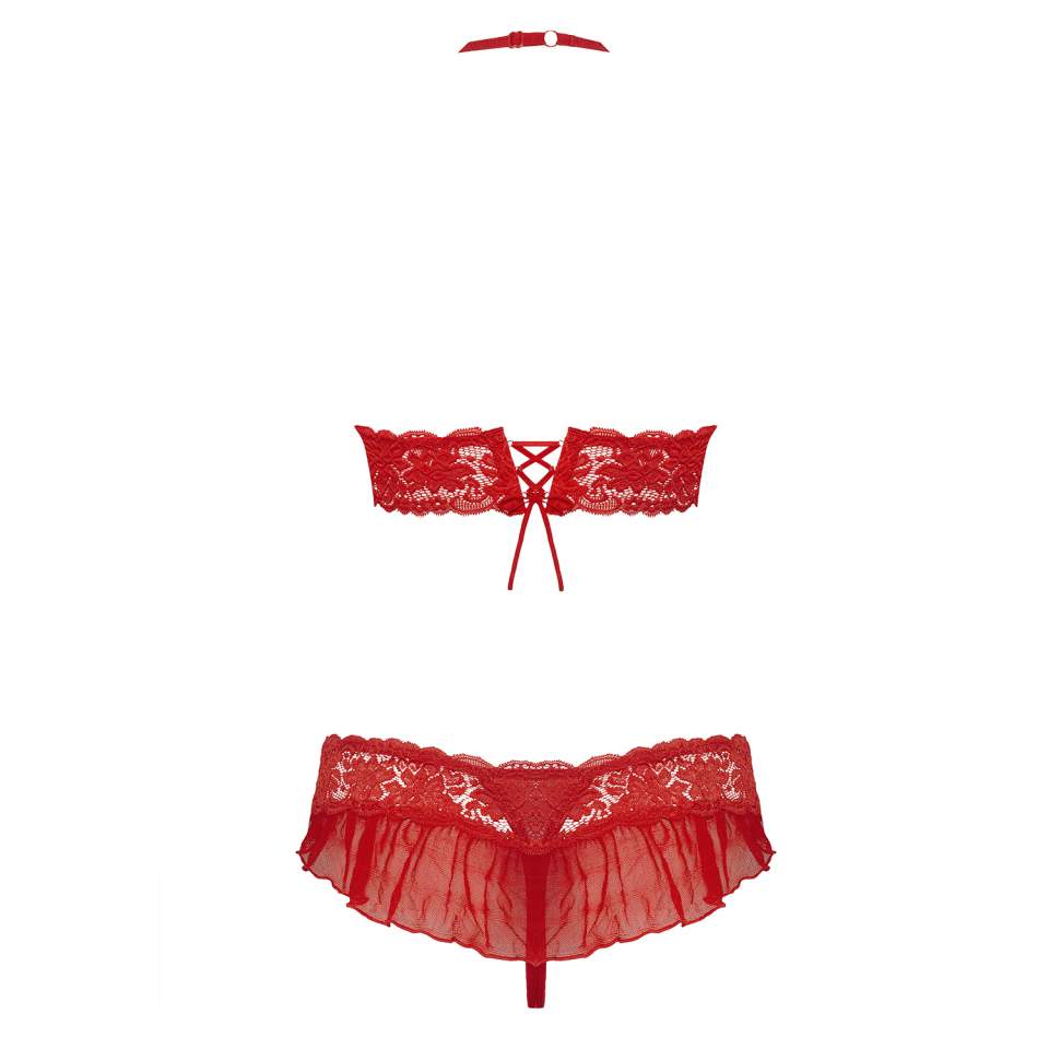 Czerwony komplet Obsessive 863-SET-3 