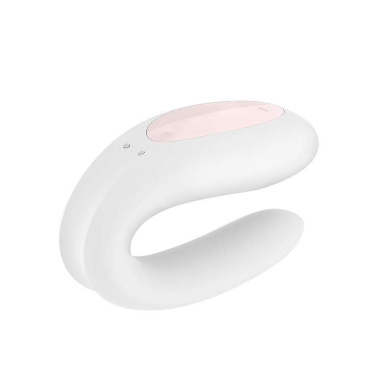 Wibrator dla par sterowany aplikacją - Satisfyer Double Joy - biały