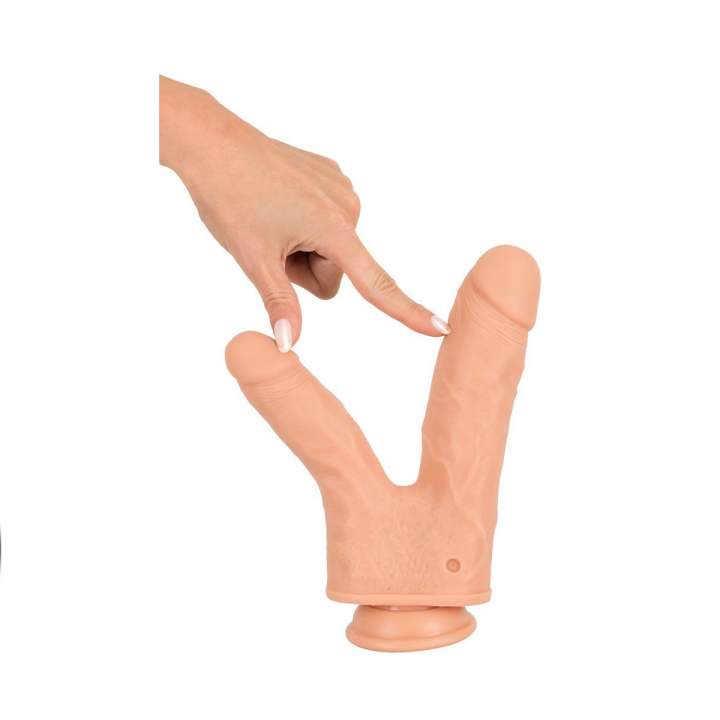 Podwójne dildo waginalno-analne wykonane z silikonu