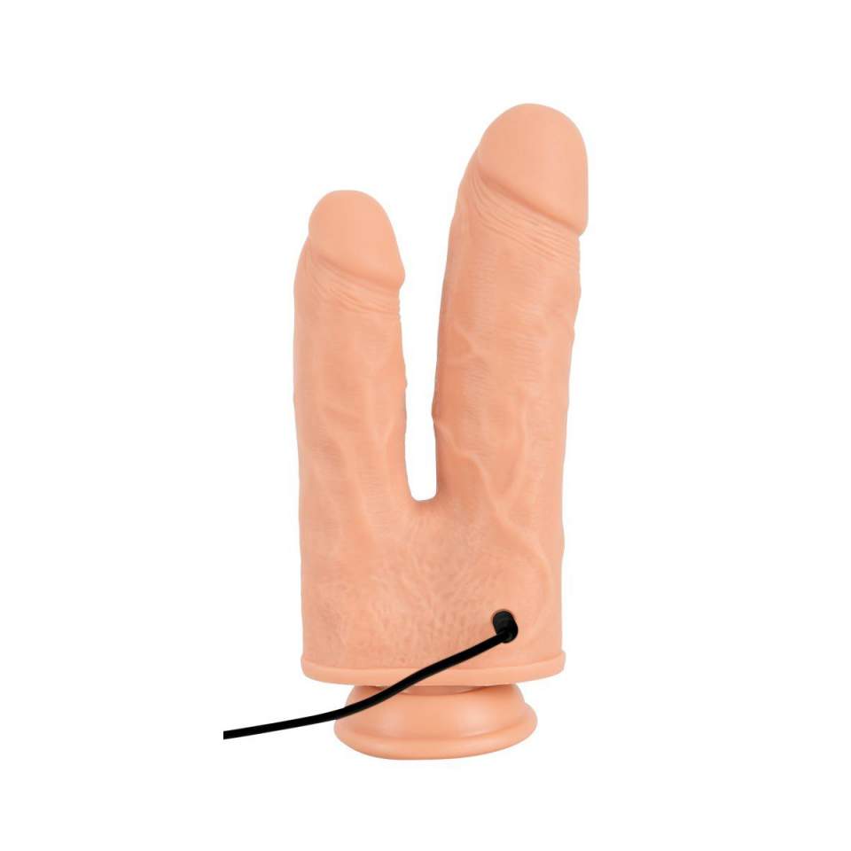Podwójne dildo waginalno-analne wykonane z silikonu