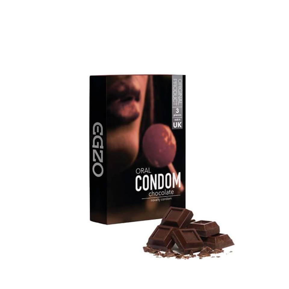 Czekoladowe prezerwatywy EGZO Chocolate do seksu oralnego