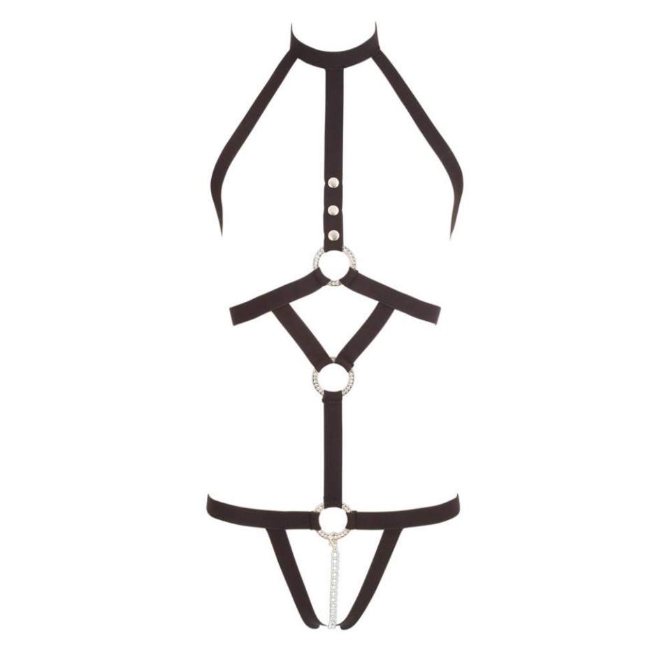 Czarne body BDSM dla kobiet