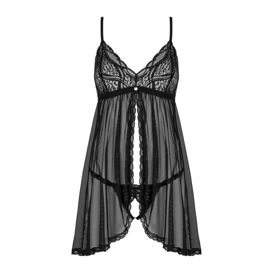 Koszulka babydoll czarna- Sedila