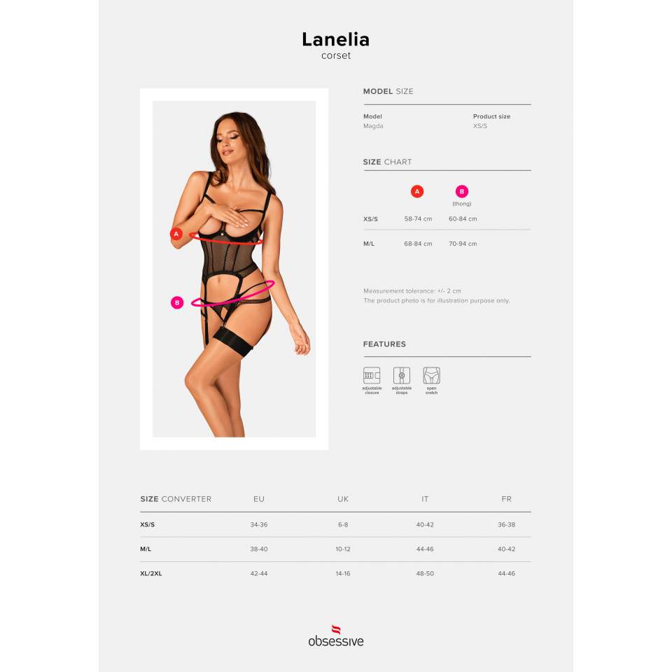 Gorset czarny- Lanelia