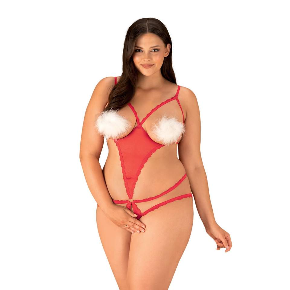 Seksowne body mikołajkowe Obsessive Merrynel