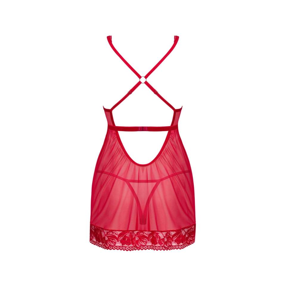 Seksowna koszulka babydoll i stringi Obsessive Lacelove