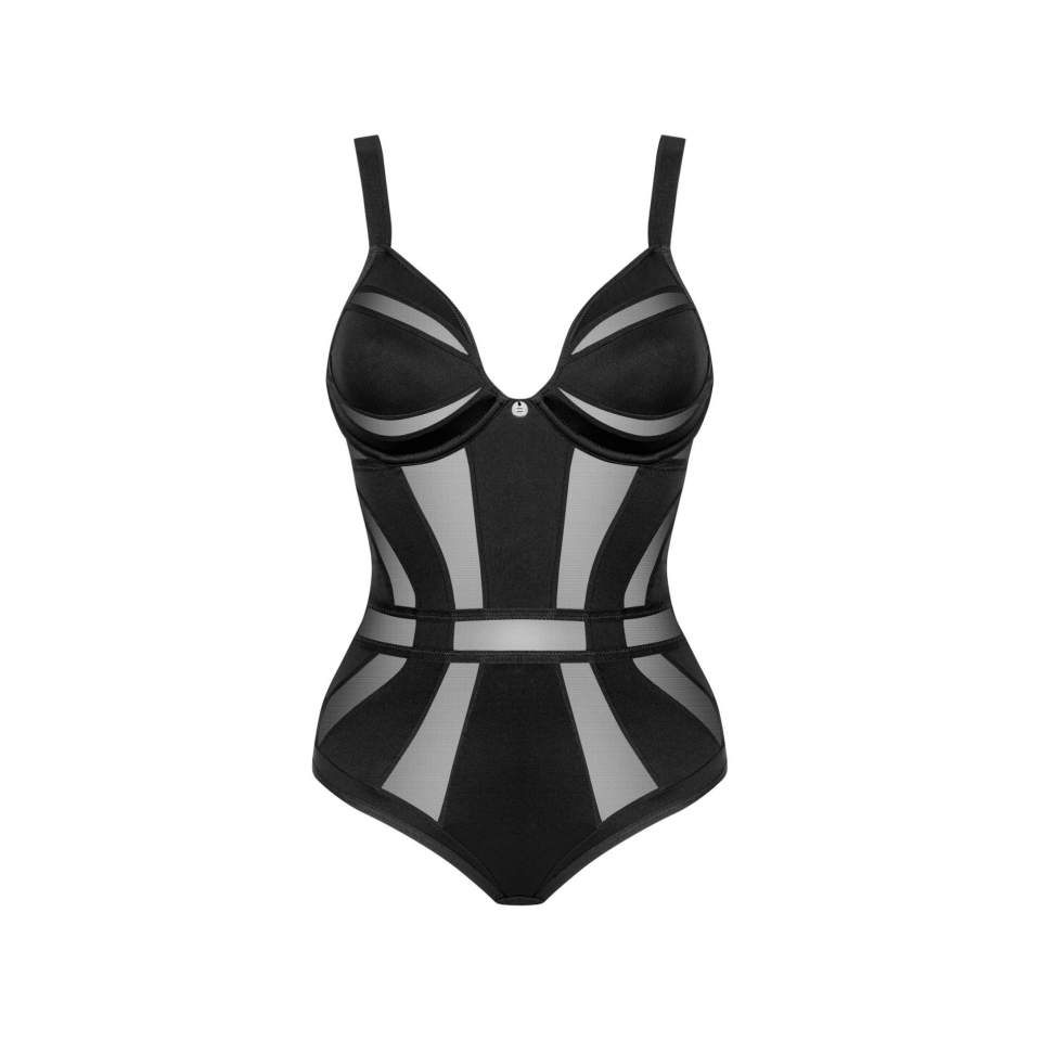 Luksusowe czarne body Obsessive Chic Amoria