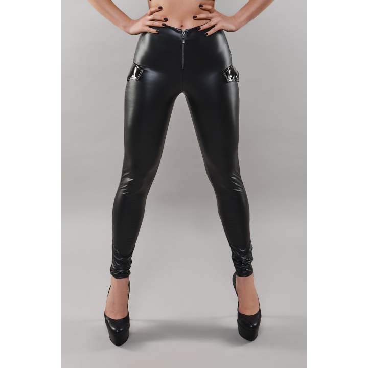 Intrygujące czarne legginsy Demoniq Meike