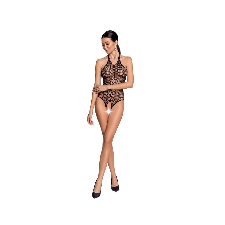 Seksowne czarne body sieteczkowe Passion BS087