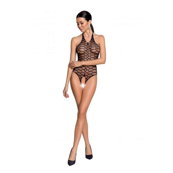 Seksowne czarne body sieteczkowe Passion BS087