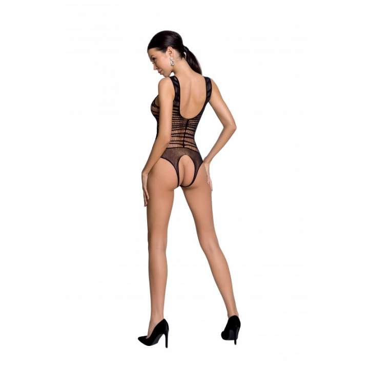 Czarne otwarte body siateczkowe Passion BS086