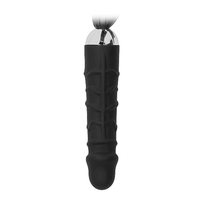 Silikonowe dildo realistyczne oraz skórzany pejcz w jednym