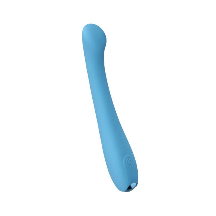 Elegancki silikonowy wibrator do stymulacji puntku G: Niebieska Radosna Różdżka 17,5cm