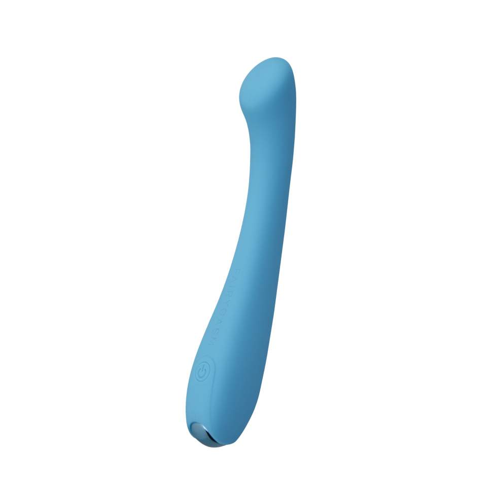 Elegancki silikonowy wibrator do stymulacji puntku G: Niebieska Radosna Różdżka 17,5cm