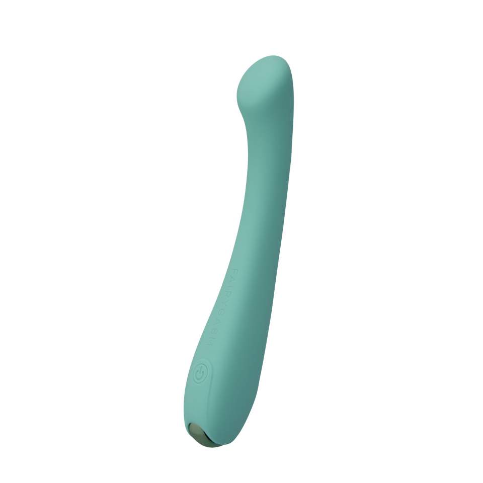Elegancki silikonowy wibrator do stymulacji puntku G: Zielona Radosna Różdżka 17,5cm