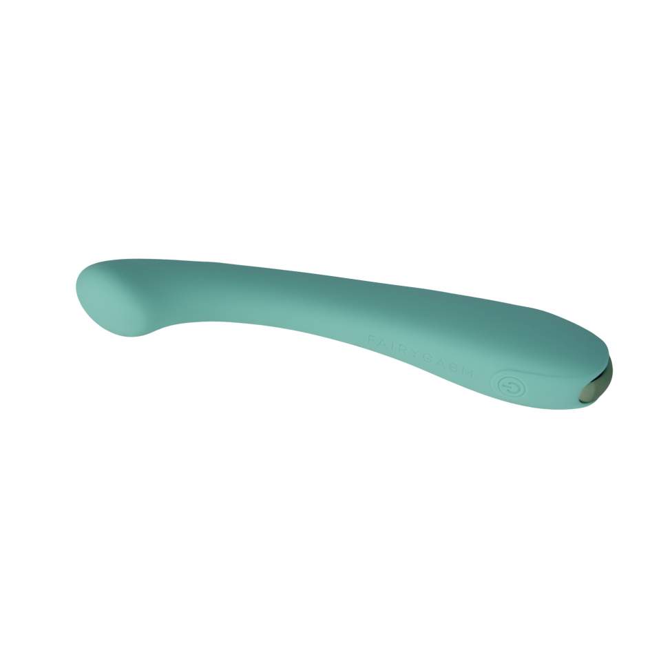 Elegancki silikonowy wibrator do stymulacji puntku G: Zielona Radosna Różdżka 17,5cm
