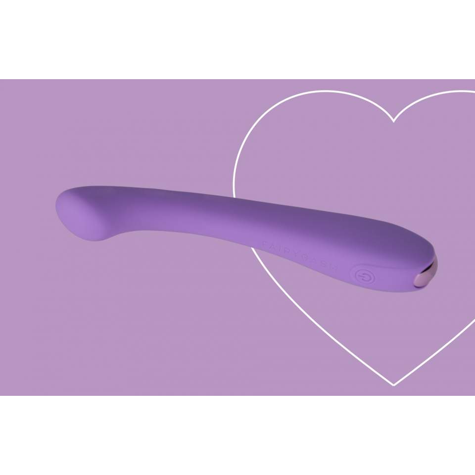 Elegancki silikonowy wibrator do stymulacji puntku G: Fioletowa Radosna Różdżka 17,5cm