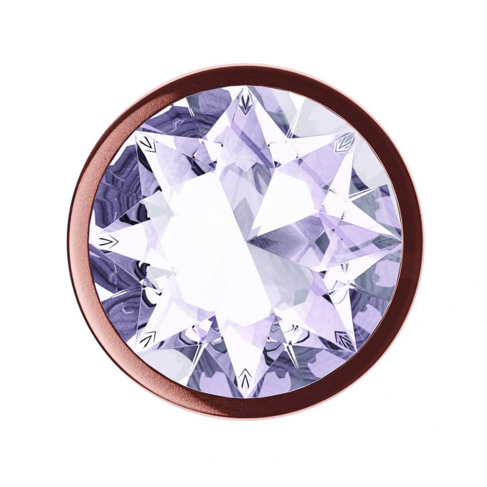 Korek analny w kolorze różowego złota z diamencikiem srebrnym- rozmiar L