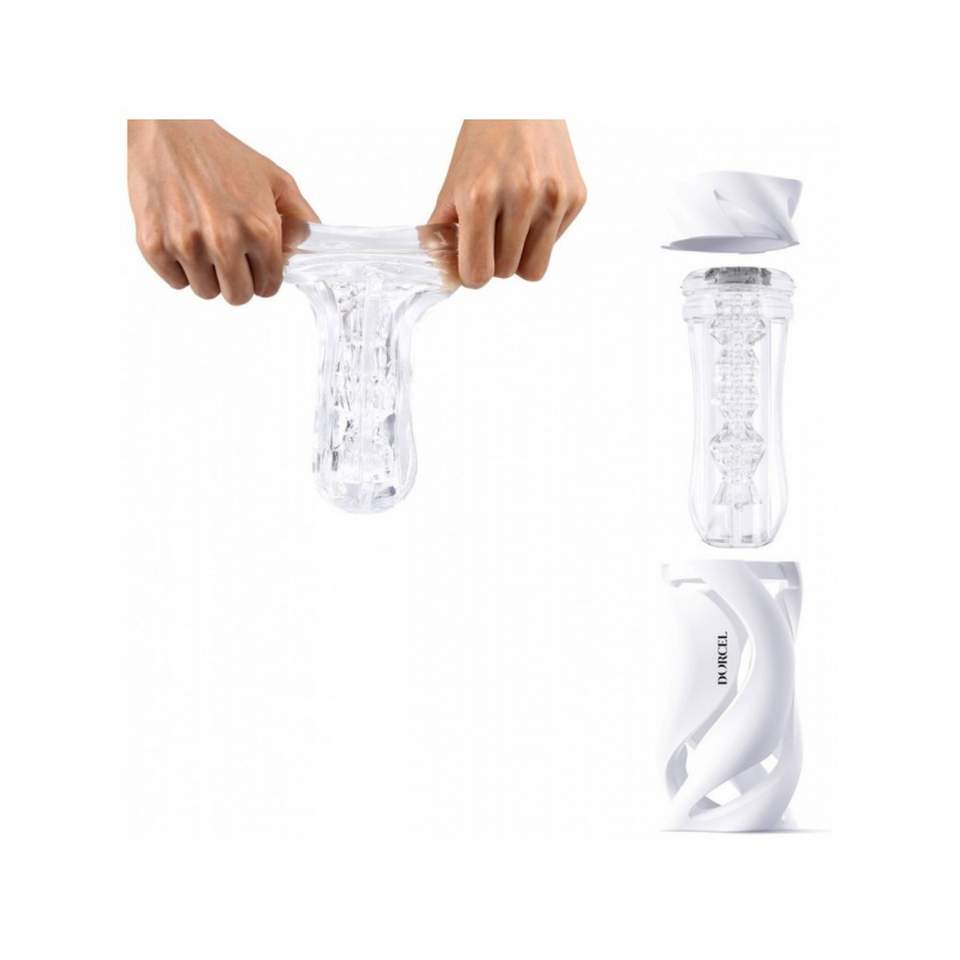Ręczny klasyczny masturbator- biały