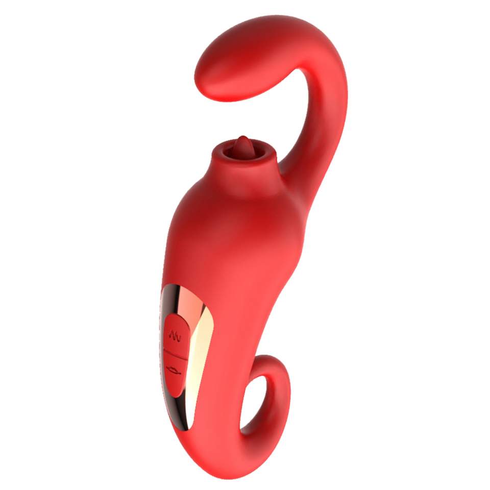 Wibrator i masażer w jednym:, 10 funkcji wibracji + 10 częstotliwości lizania językiem, ładowanie USB