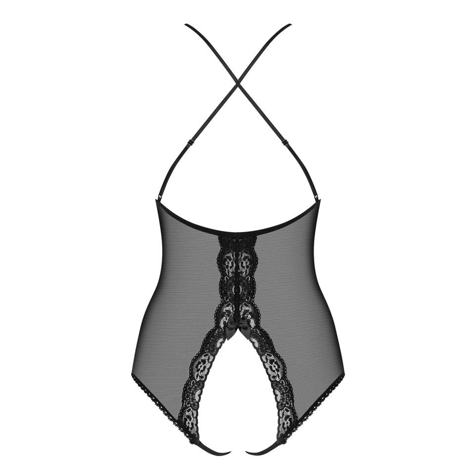 Czarne Body Obsessive 841-TED-1 to bielizna seksowna i elegancka 