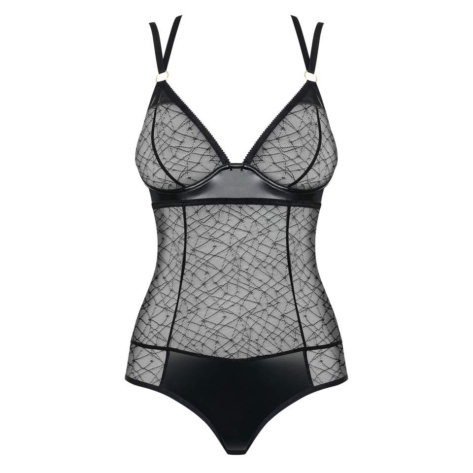 Klasyczne czarne Body Obsessive 859-TED-1