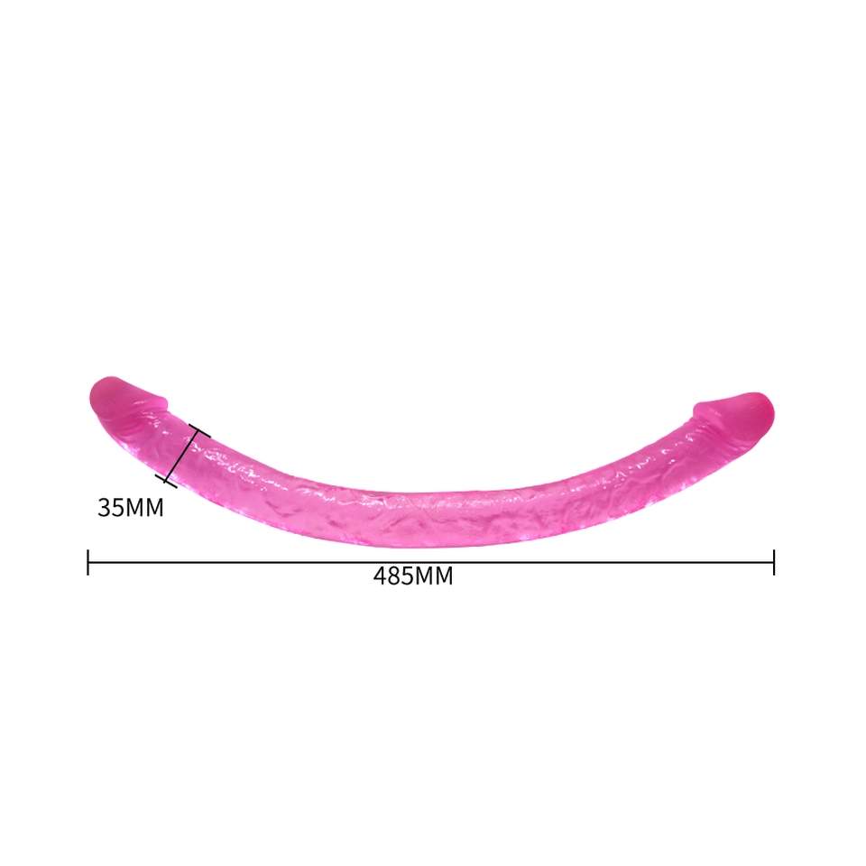 Dwustronne różowe dildo 45cm