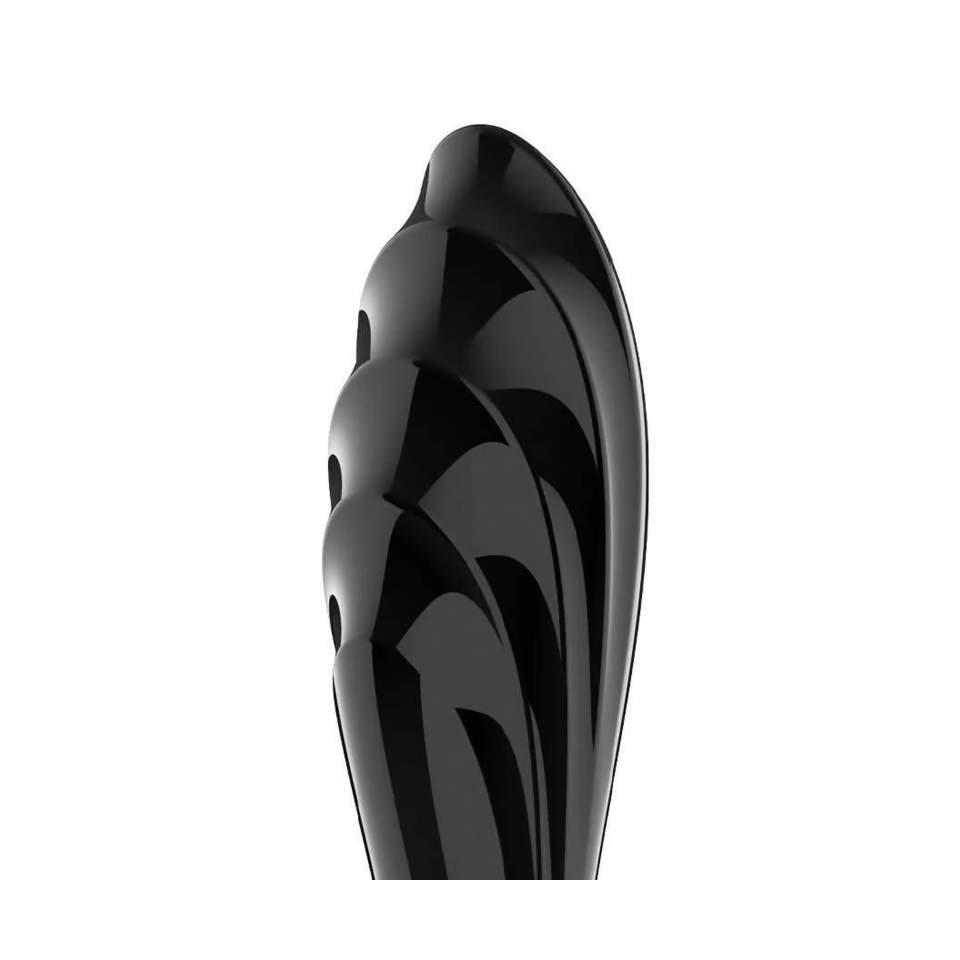Dwustronne dildo z wysokiej jakości szkła borokrzemowego Satisfyer Dazzling Crystal 1 - czarne