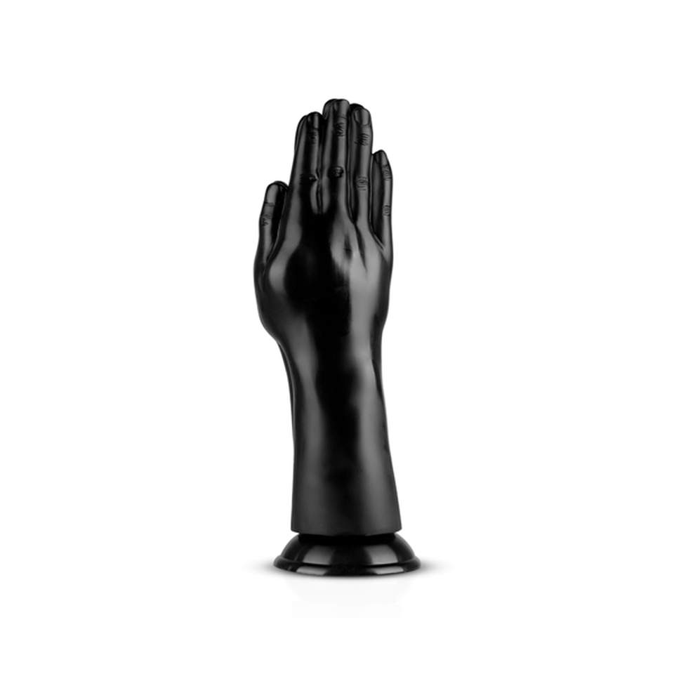 Realistyczna podwójna dłoń do fistingu i zabaw analnych 28,7cm - dildo z PVC w kolorze czarnym