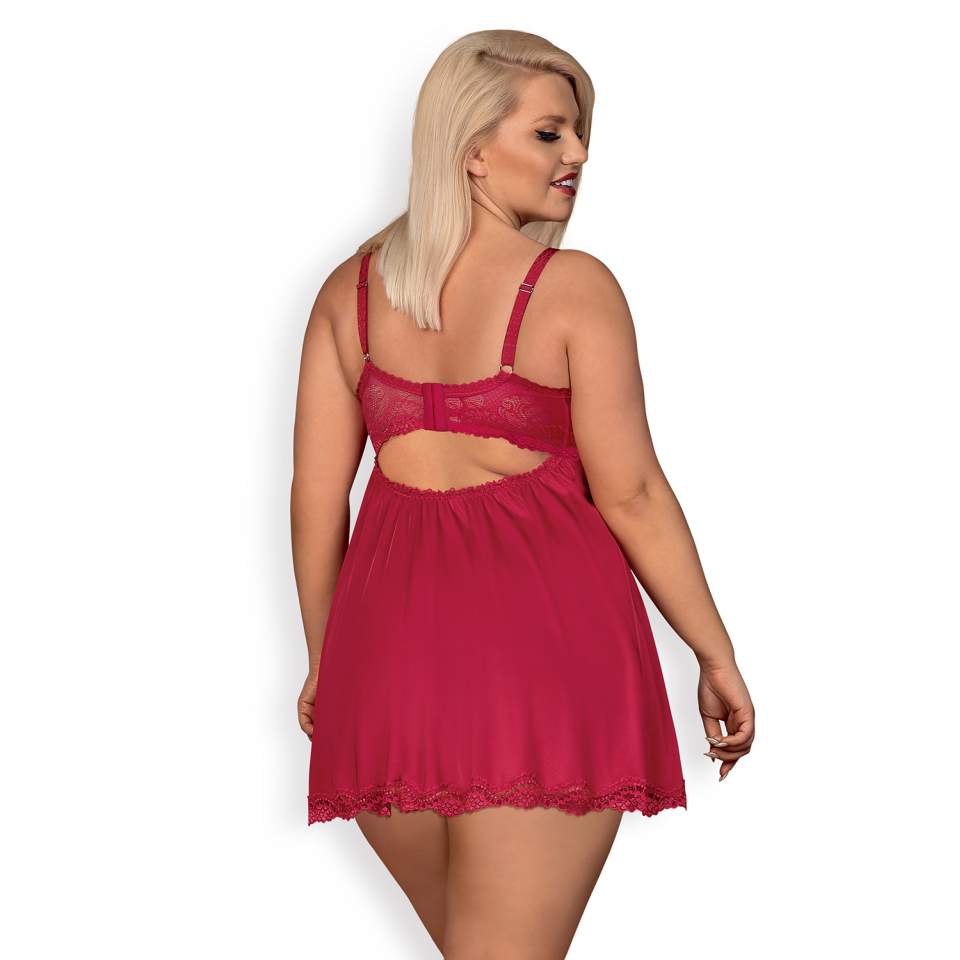 Seksowna koszulka babydoll Obsessive Rosalyne + stringi