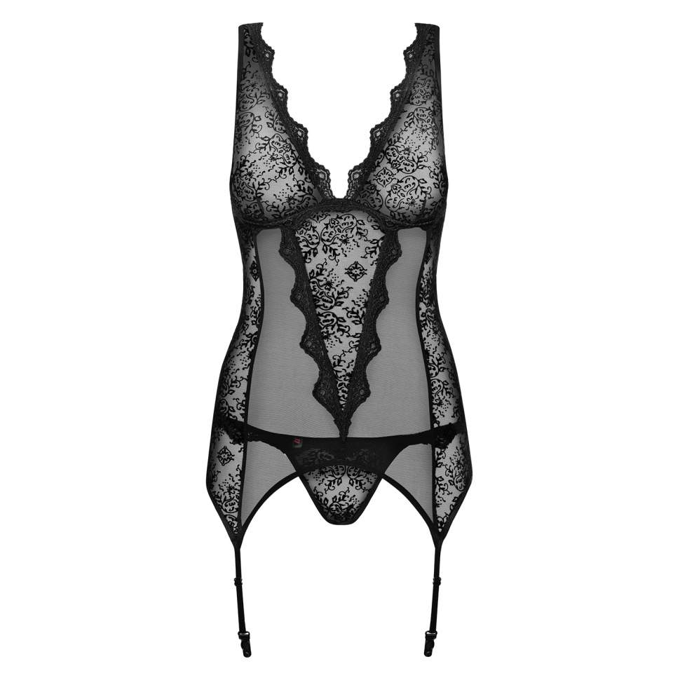 Gorset Obsessive Emperita w zestawie ze stringami
