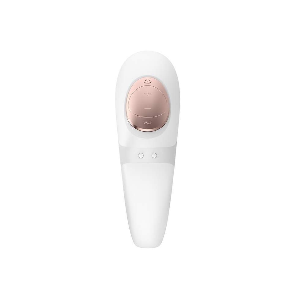 Biały silikonowy wibrator dla par z technologią próżniową Satisfyer Pro 4