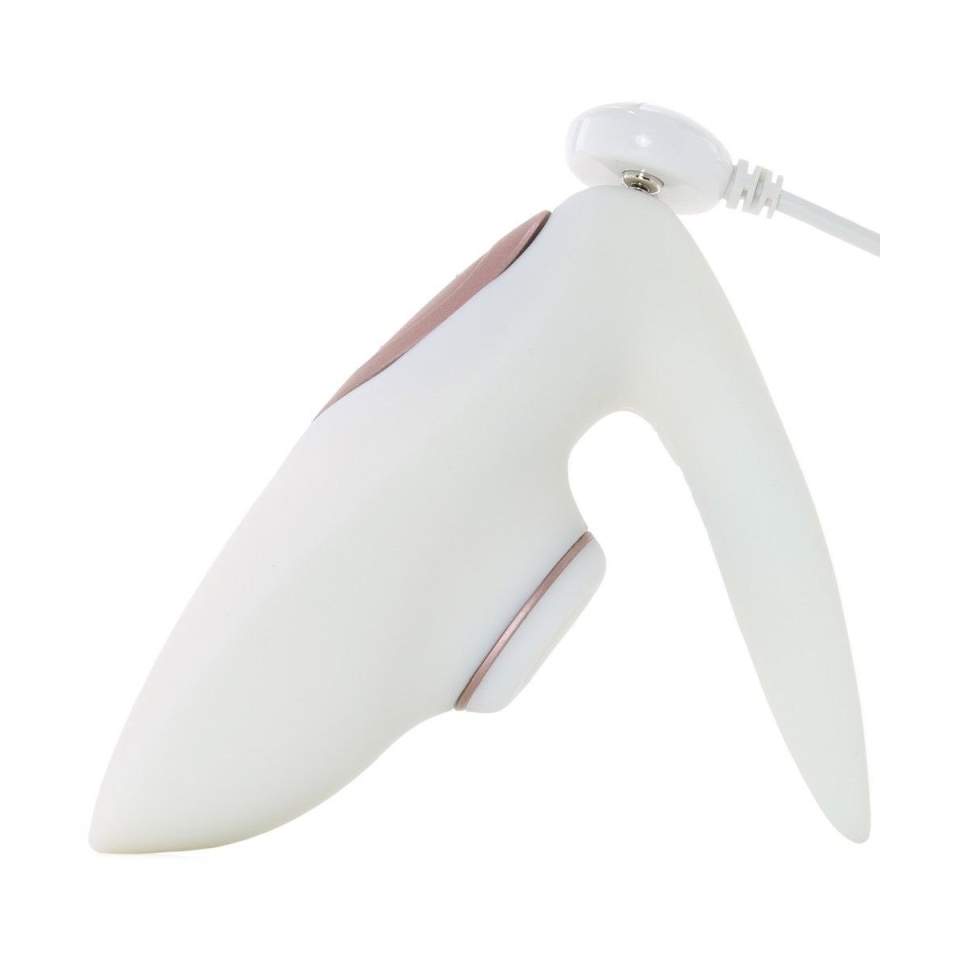 Biały silikonowy wibrator dla par z technologią próżniową Satisfyer Pro 4