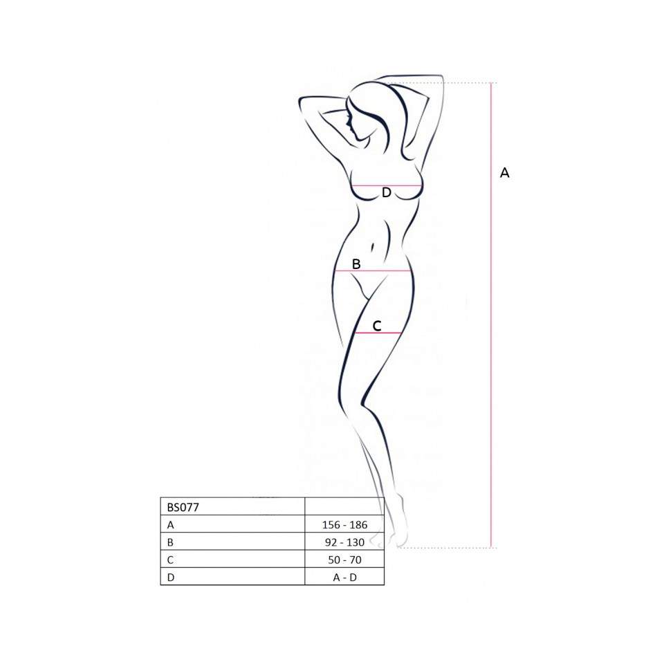 Czarne bodystocking z otwartym krokiem Passion BS077
