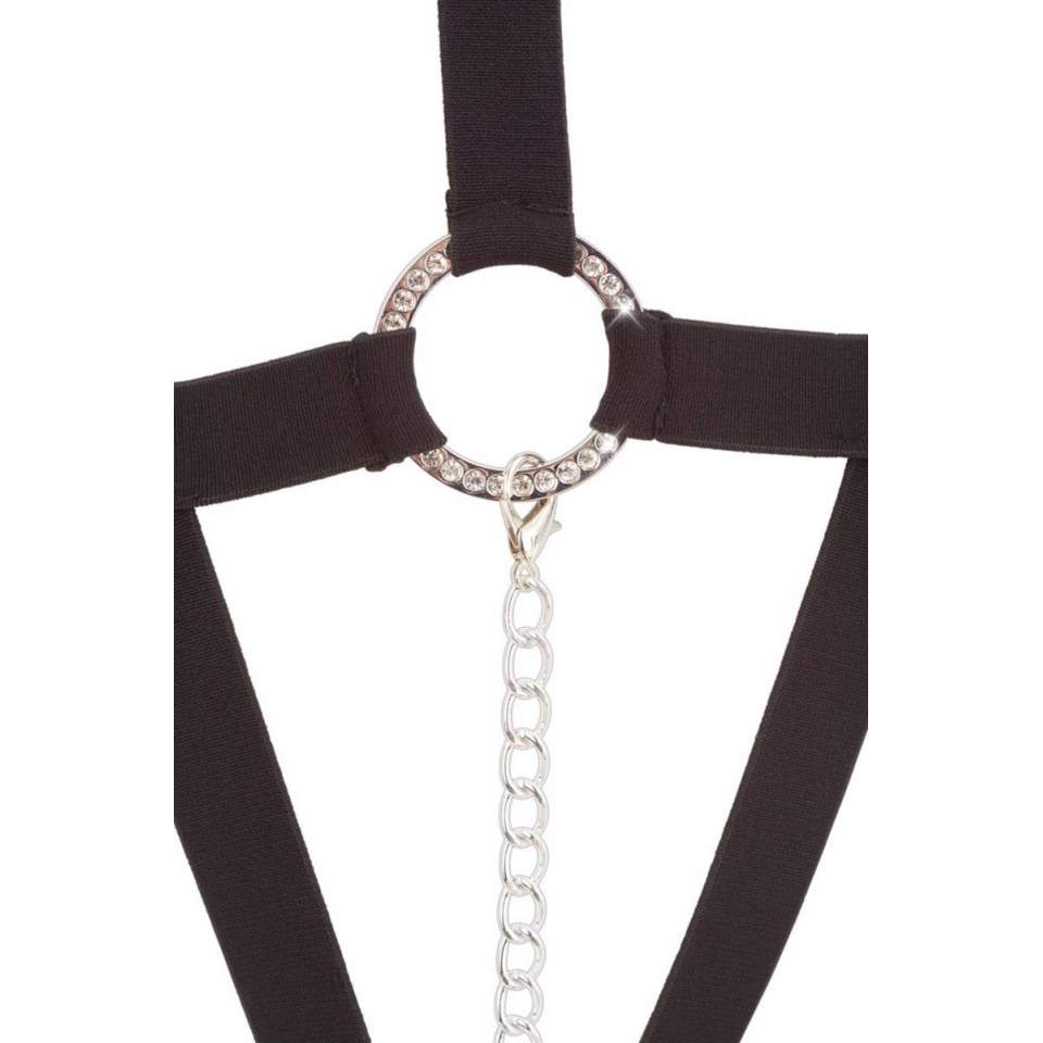 Czarne body BDSM dla kobiet
