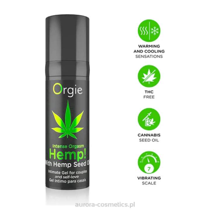 Orgie - Stymulujący żel z olejem z nasion konopi, efekt wibracji – 15 ml