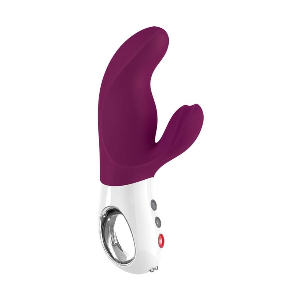 Fioletowy wibrator Fun Factory MISS BI z dwoma silnikami - 17 cm