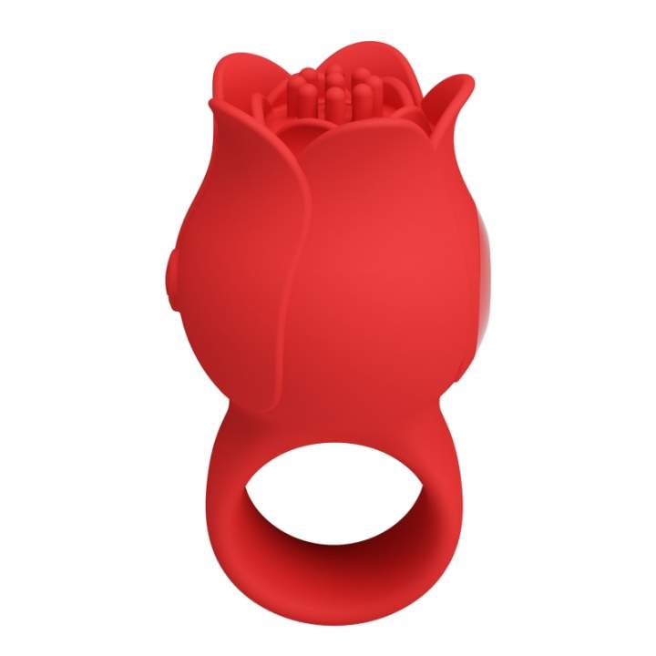 Zmysłowy wibrator na palec dla niezapomnianych doznań w kształcie róży- 10 funkcji wibracji