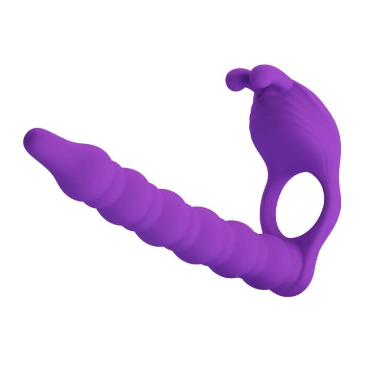 Silikonowy, wibrujący piersień z dodatkową wkładką - 7 funkcji wibracji
