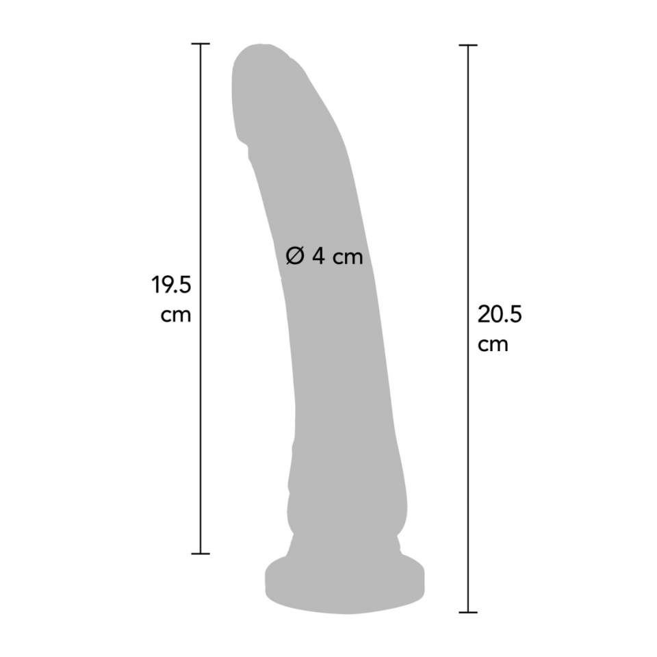 Realistyczne dildo z wibracjami w kolorze cielistym z przyssawką- 20cm