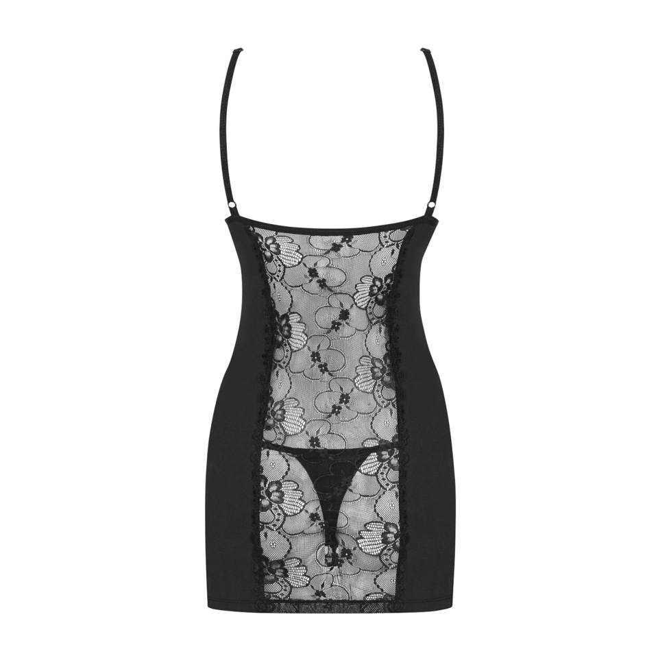 Czarna koszulka Obsessive Heartina + w komplecie ze stringami