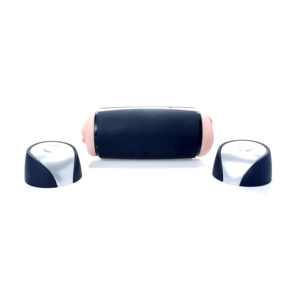Masturbator dla mężczyzn dwustronny, usta + wagina- 36 funkcji wibracji, ładowany USB