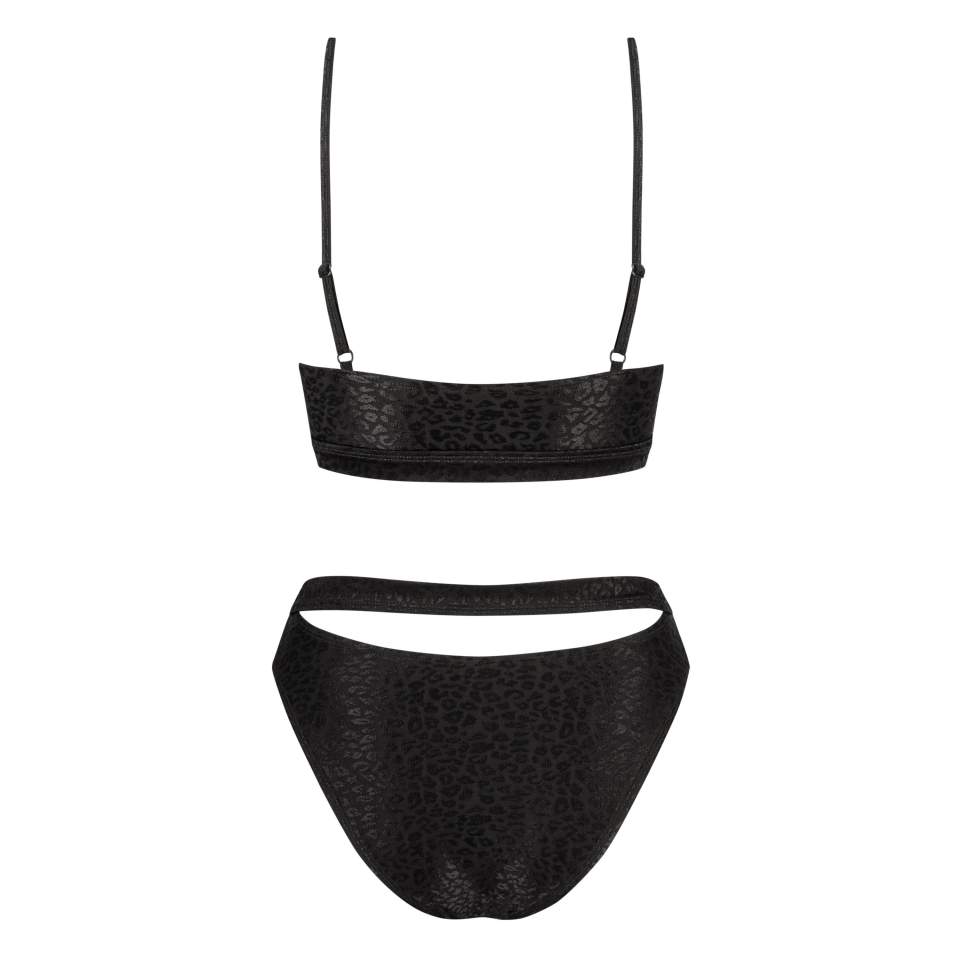 Seksowne czarne bikini w panterkę Obsessive Miamelle