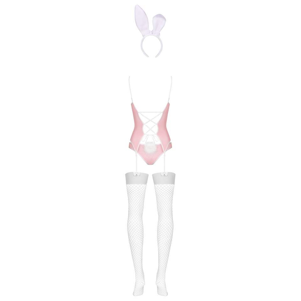 Kostium Obsessive Bunny 4-częściowy, różowy seksowny króliczek