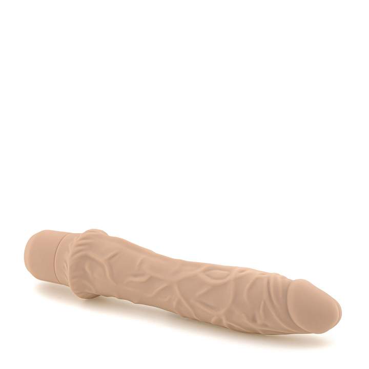 Duży żylasty wibrator realistyczny w kolorze cielistym – 21 cm