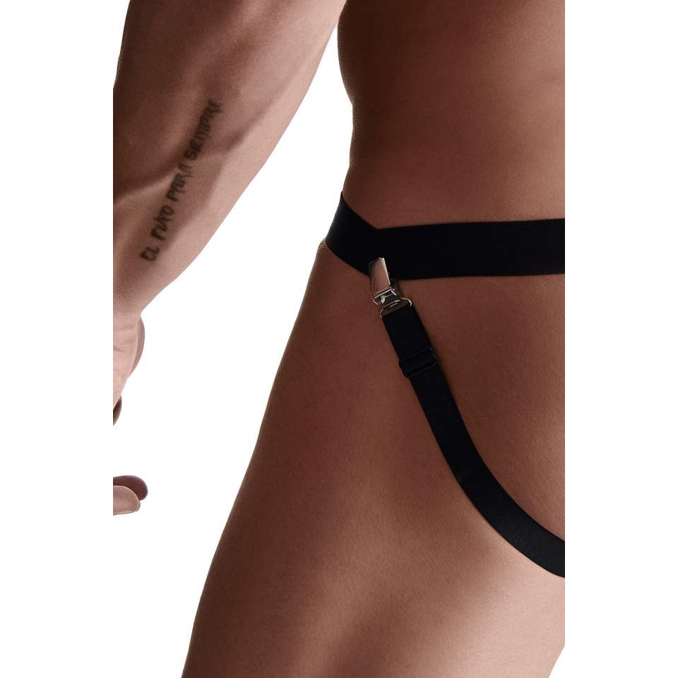 Męskie figi z jockstrapem z zapięciami – Regnes Fetish Planet
