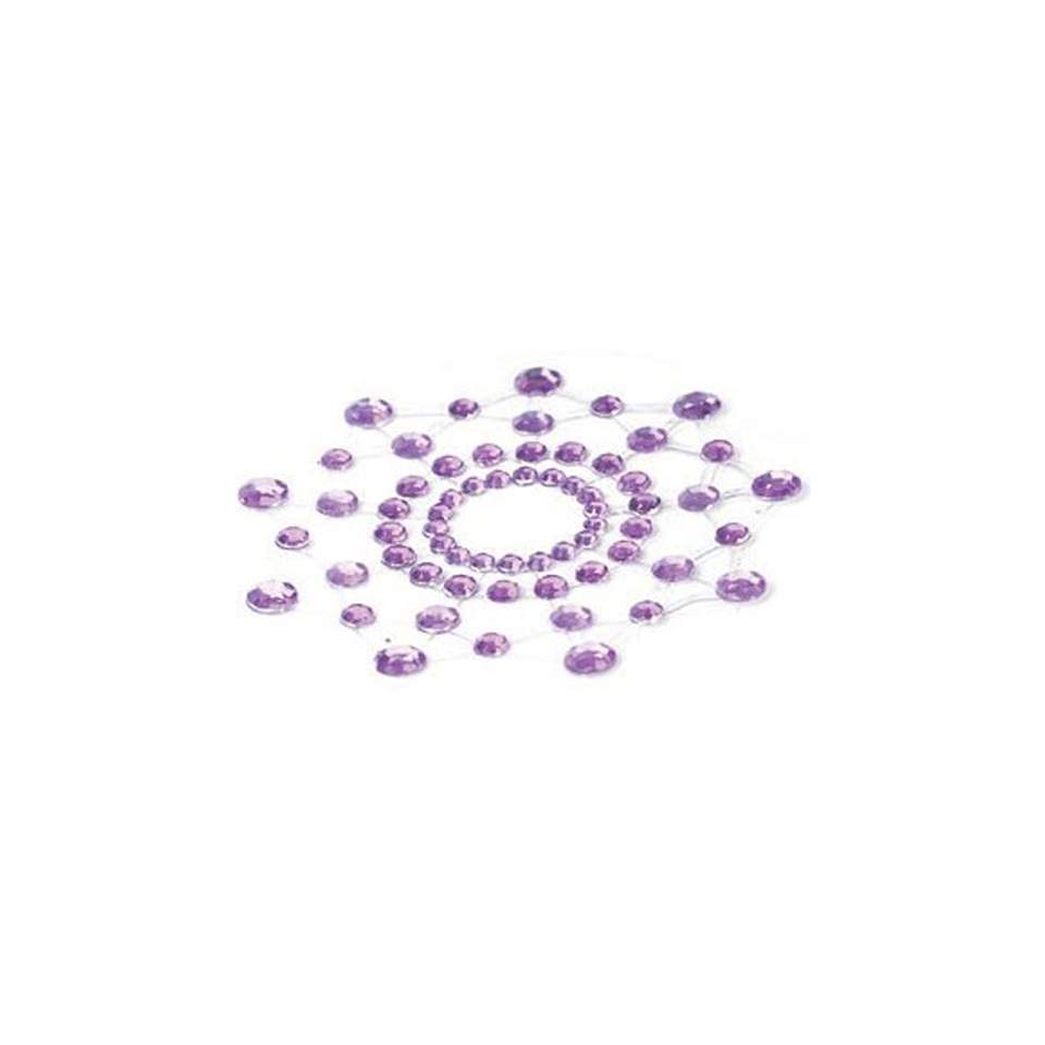 Fioletowe nasutniki w postaci błyszczących koralików – Bijoux Indiscrets – Mi Mi
