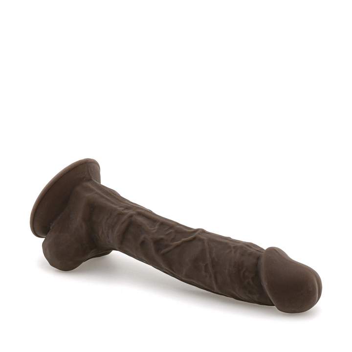 Brązowe miękkie dildo realistyczne z silikonu – 23 cm