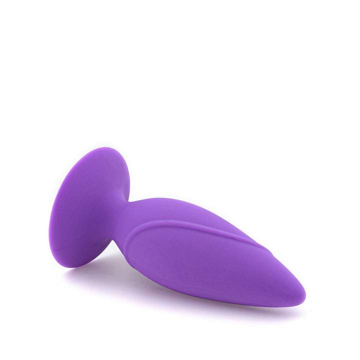 Fioletowy korek analny z silikonu dla par – 3,8 cm